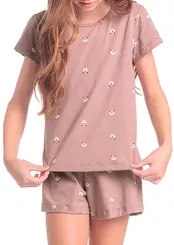 Pijama Infantil Menina Curto Espaço Pijama 4050047
