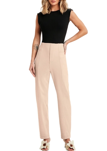 Look Blusa Feminina Regata Marialicia 184073 + Calça Feminina Reta Marialicia 184053