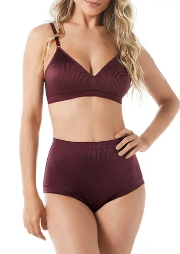 Look Sutiã sem Aro e sem Bojo Bourbon Demillus 61407 + Calcinha Alta Bourbon Demillus 26406