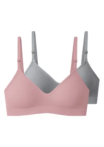 Kit com 2 Sutiãs sem Aro e sem Bojo Liz 71710 Taça B