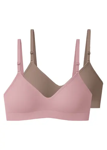 Kit com 2 Sutiãs sem Aro e sem Bojo Liz 71710 Taça B