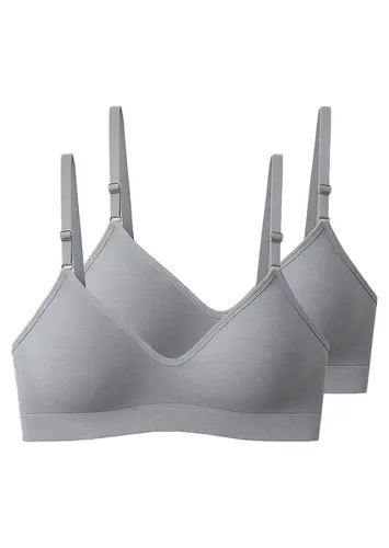 Kit com 2 Sutiãs sem Aro e sem Bojo Liz 71710 Taça B
