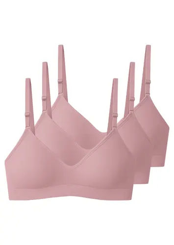 Kit com 3 Sutiãs sem Aro e sem Bojo Liz 71710 Taça B