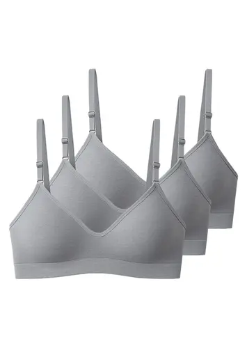 Kit com 3 Sutiãs sem Aro e sem Bojo Liz 71710 Taça B