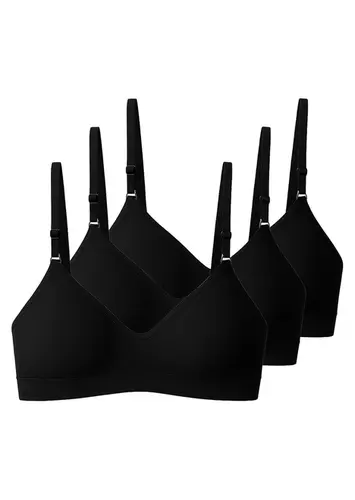 Kit com 3 Sutiãs sem Aro e sem Bojo Liz 71710 Taça B