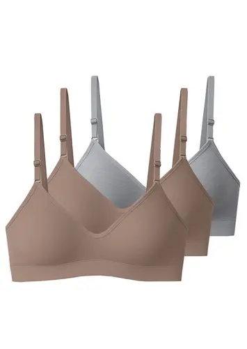 Kit com 3 Sutiãs sem Aro e sem Bojo Liz 71710 Taça B