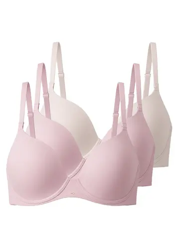 Kit com 3 Sutiãs com Aro e Bojo Push Up Liz 51805 Taça B