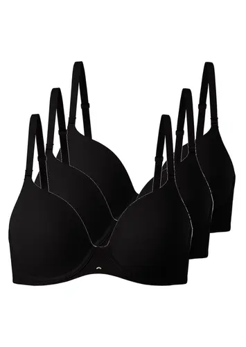 Kit com 3 Sutiãs com Aro e Bojo Push Up Liz 51805 Taça B
