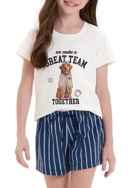 Pijama Infantil Menina Curto Cor com Amor 2050151
