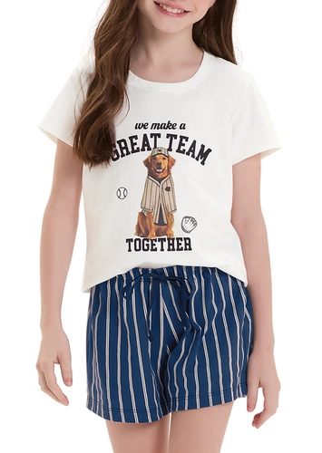 Pijama Infantil Menina Curto Cor com Amor 2050151