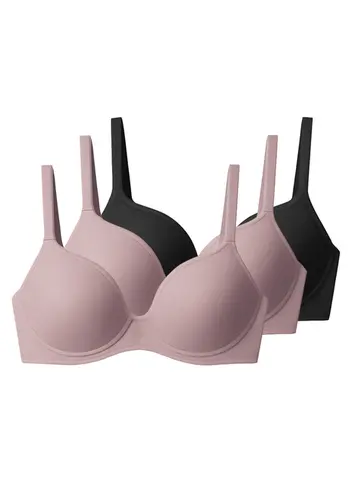 Kit com 3 Sutiãs com Aro e Bojo Liz 51809 Taça B