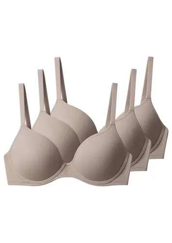 Kit com 3 Sutiãs com Aro e Bojo Liz 51809 Taça B