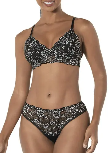 Look Sutiã sem Aro e sem Bojo Xamego Demillus 61485 Taça B + Calcinha Biquíni Promenade Demillus 53071