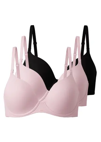 Kit com 3 Sutiãs com Aro e Bojo Push Up Liz 51805 Taça C