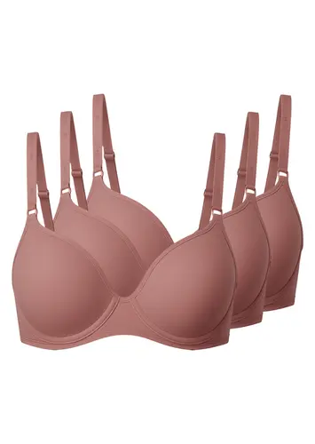 Kit com 3 Sutiãs com Aro e Bojo Liz 51818 Taça B