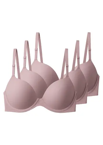 Kit com 3 Sutiãs com Aro e Bojo Push Up Liz 51690 Taça B