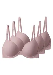 Kit com 3 Sutiãs com Aro e Bojo Push Up Liz 51690 Taça B