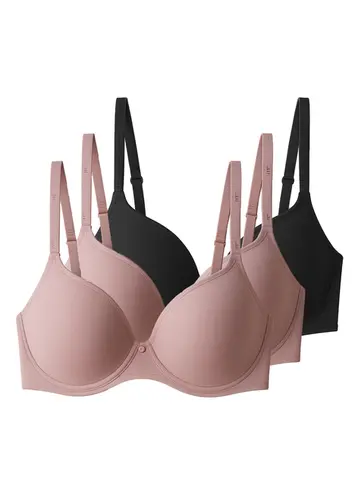 Kit com 3 Sutiãs com Aro e Bojo Liz 51381 Taça C