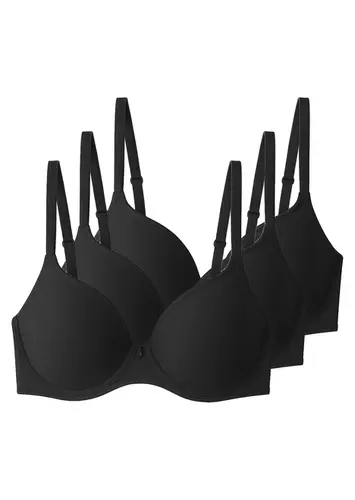 Kit com 3 Sutiãs com Aro e Bojo Liz 51381 Taça C