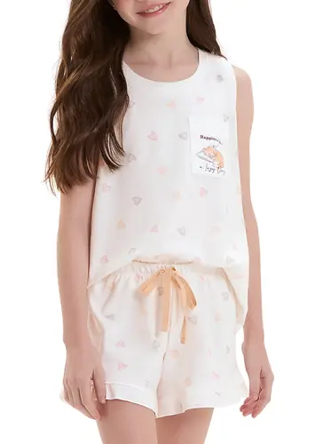 Pijama Infantil Menina Curto Cor com Amor 2050135