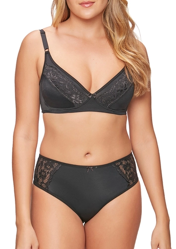 Look Sutiã sem Aro e sem Bojo N Triumph Brigitte 24787 Taça B + Calcinha Alta Brigitte Midi Triumph 24786