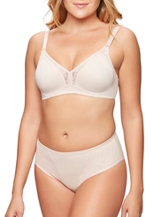 Look Sutiã sem Aro e sem Bojo N Triumph Lady Form Lace 24755 Taça B + Calcinha Alta Form Lace Midi Triumph 24756