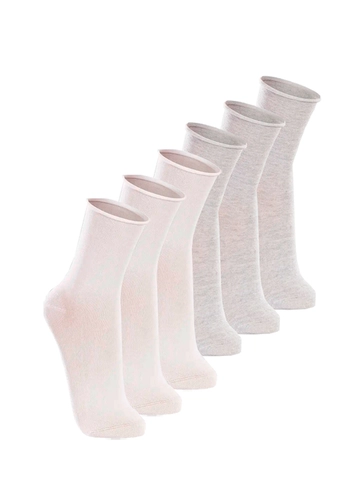 Kit com 6 Pares de Meias sem Punho Casual Lupo 1275-011
