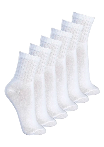 Kit com 6 Pares de Meias Esportiva Cano Médio Lupo 3290-009