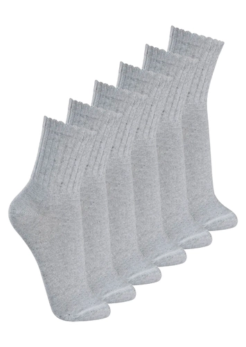 Kit com 6 Pares de Meias Esportiva Cano Médio Lupo 3290-009