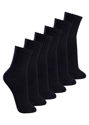 Kit com 6 Pares de Meias Esportiva Cano Médio Lupo 3290-009
