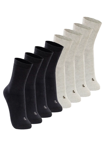 Kit com 8 Pares de Meias Esportiva Cano Longo Lupo 3250-001