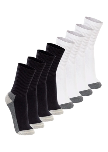 Kit com 8 Pares de Meias Esportiva Cano Longo Lupo 3250-002