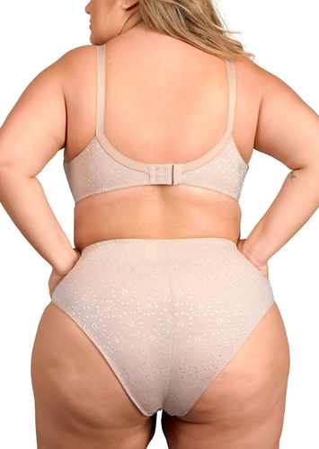 Look Sutiã sem Aro e sem Bojo Duloren 111743 Taça B + Calcinha Alta Duloren 119741