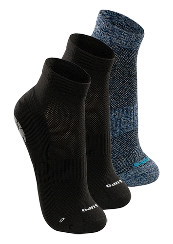Kit com 3 Pares de Meias Antiderrapante Pilates Lupo 3310-003