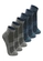 Kit com 6 Pares de Meias Antiderrapante Pilates Lupo 3310-003