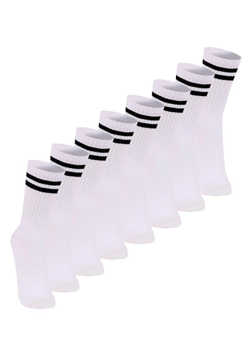Kit com 8 Pares de Meias Esportiva Cano Longo Lupo 3292-009