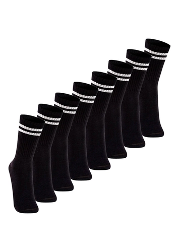 Kit com 8 Pares de Meias Esportiva Cano Longo Lupo 3292-009