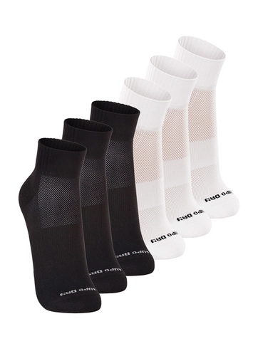 Kit com 6 Pares de Meias Esportiva Cano Médio Lupo 3360-002