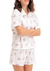 Pijama Feminino Curto com Abertura Espaço Pijama 4010410