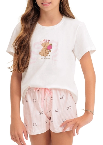 Pijama Infantil Menina Curto Espaço Pijama 4050067