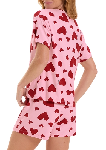 Pijama Feminino Curto com com Amor 2010834