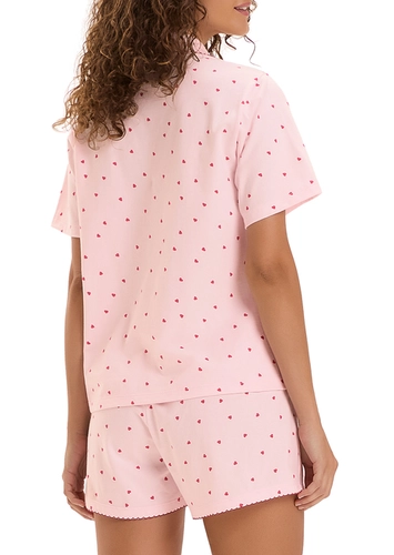 Pijama Feminino Curto com Abertura Cor com Amor 2010988