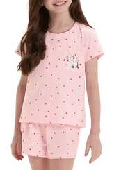 Pijama Infantil Menina Curto Cor com Amor 2050139