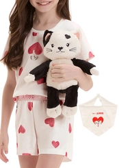 Pijama Infantil Menina Curto Cor com Amor 2050140