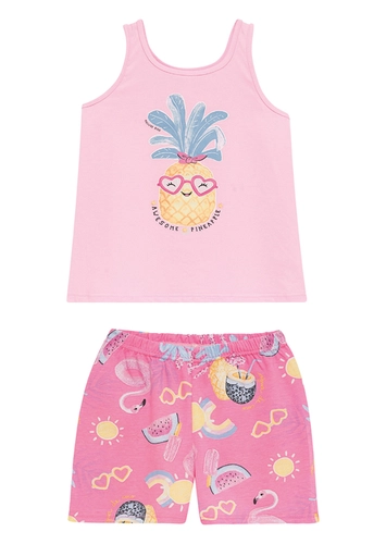 Pijama Infantil Menina Curto Malwee 1000131878