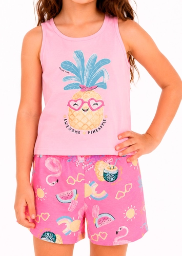 Pijama Infantil Menina Curto Malwee 1000131878