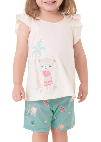 Pijama Infantil Menina Curto Malwee 1000131948