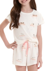 Pijama Infantil Menina Curto Cor com Amor 2050122