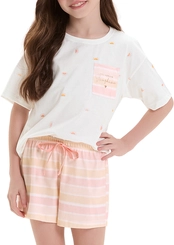 Pijama Infantil Menina Curto Cor com Amor 2050133