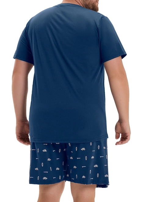 Pijama Masculino Curto Cor com Amor 2040042 Plus Size